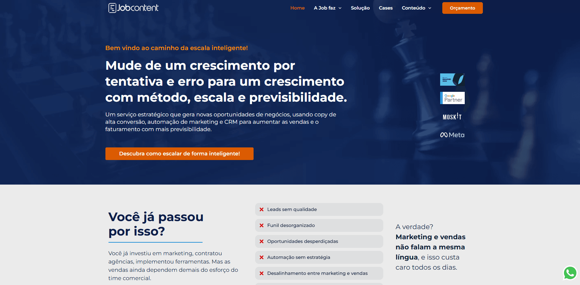 Case Jobcontent - Site comercial