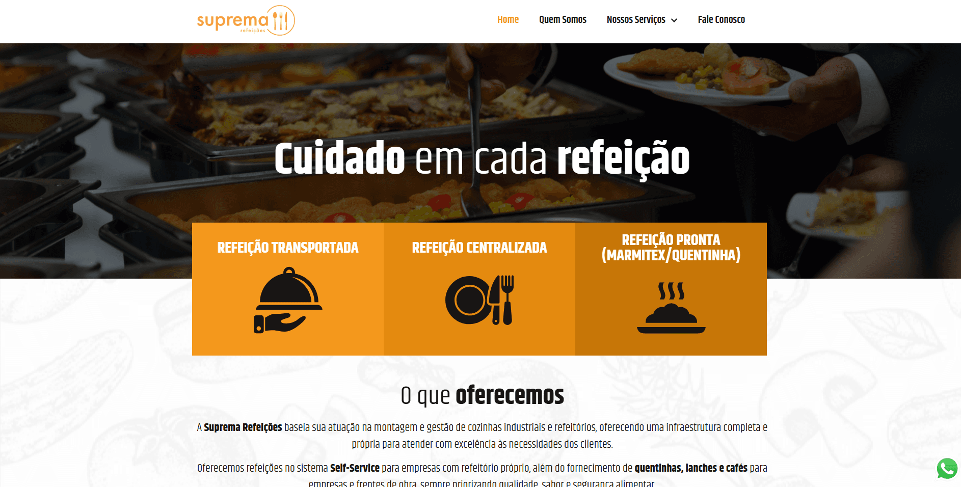 Case Suprema Refeicoes - Plataforma web